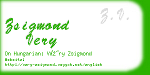 zsigmond very business card
